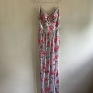GYGESS Floral Sequins Long Dress
